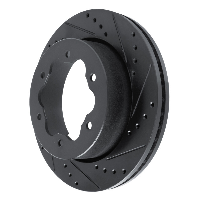 Ford Transit-350 HD Brake Rotor (1) - Rear Right - R1 Concepts - Drilled & Slotted - Black - `20-`25
